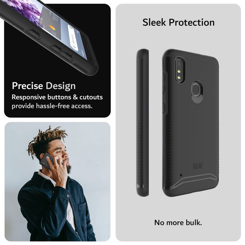 TUDIA Merge [Military Grade] Designed for ZTE Blade A3Prime / ZTE Blade A3Y Case - [Does NOT FIT GABB Phone 4] Shockproof Rugged Slim Dual Layer Heavy Duty Cases for Z5157V - Matte Black - Image 4